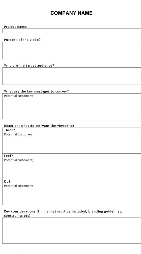 Video Brief Template Free Download Video Brief Template Free Download