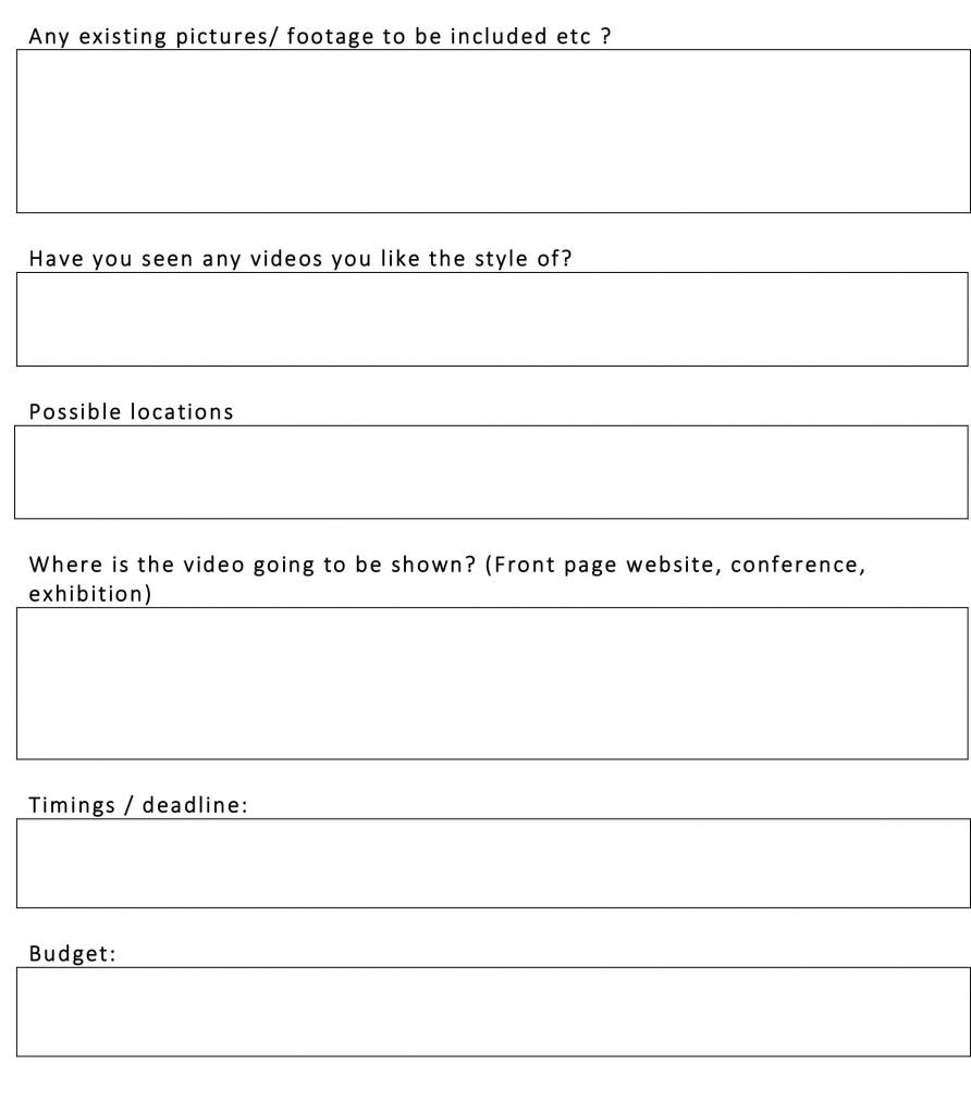 Video Brief Template Free Download | Beast Production